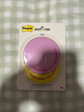 Post-it Round Sticky Notes - Pink & Yellow